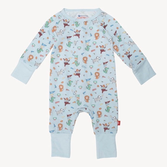 I Like Big Punts And I Cannot Lie Modal Magnetic Convertible Coverall 12/18 Mnts - Picture 1 of 3